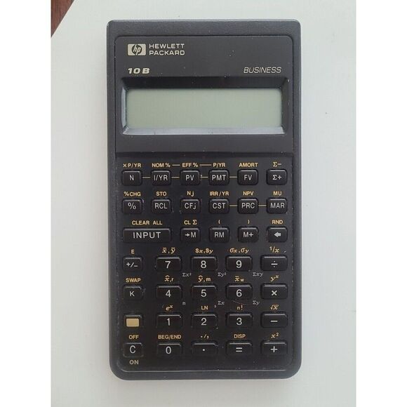 HP-10B Business Calculator Hewlett Packard business vintage retro brown - Picture 1 of 14